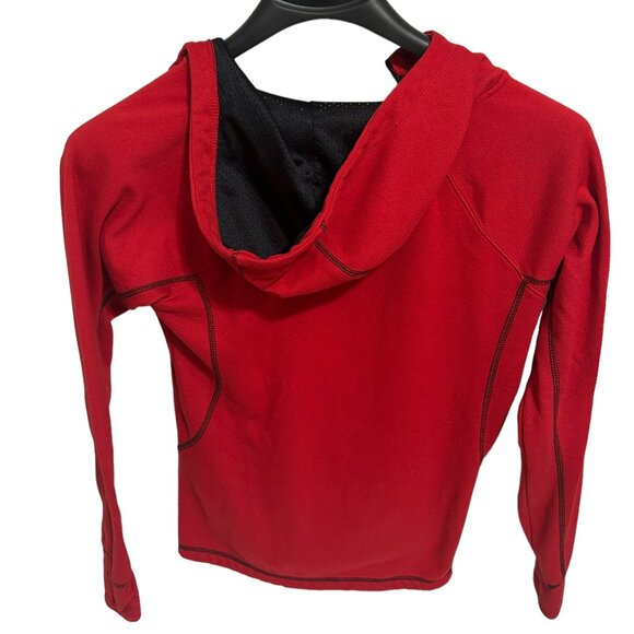 Ohio State Buckeyes 1/2 Zip Fleece Hooded Pullover Sweatshirt Size Small Red - Picture 6 of 6